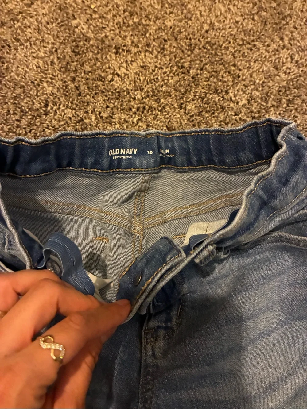 Old Navy kids Light Wash Slim Distressed Jeans